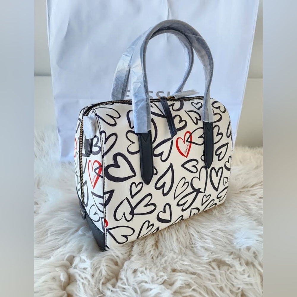 Fossil White and Black Women's Bag Original Brand New Withe Tag - Picture 5 of 8